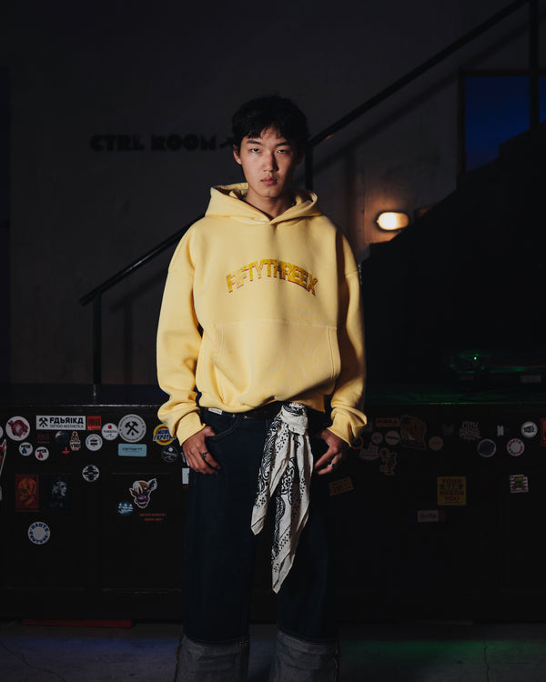 Raw Yellow Boxy Oversized Hoodie