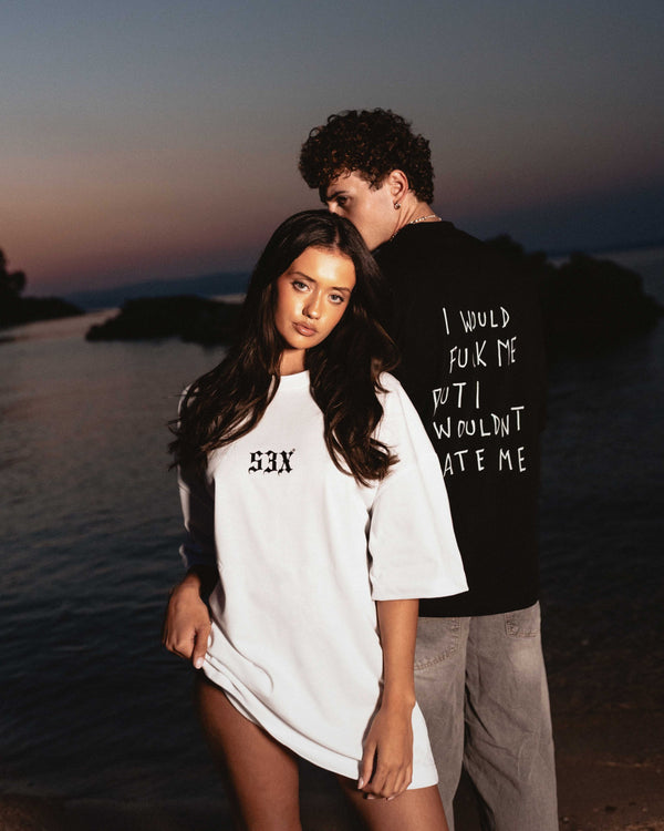 Date Me White Oversized T-Shirt