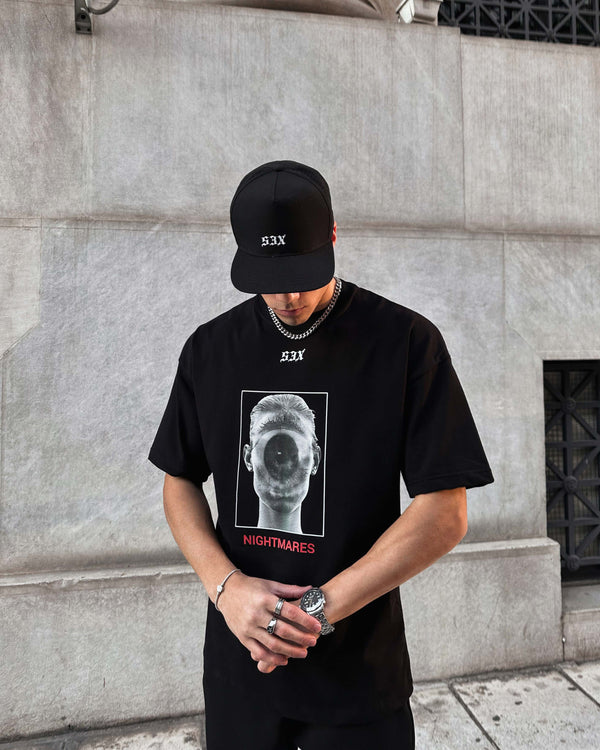 Nightmares Black Oversized T-Shirt