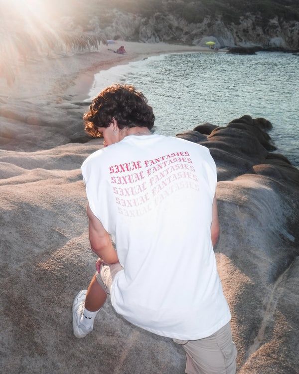 Sexual Fantasies White Oversized Tank