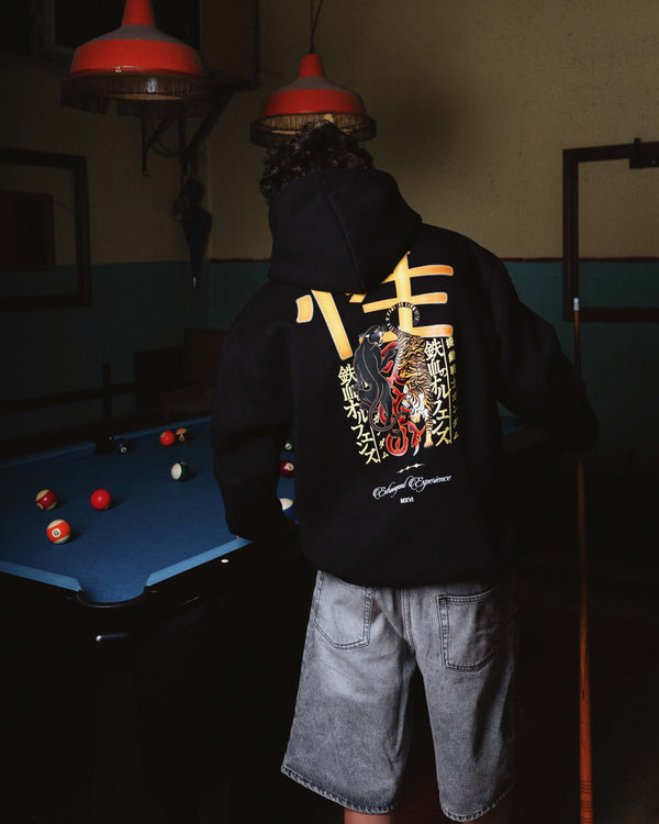 Shanghai Black Oversized Hoodie