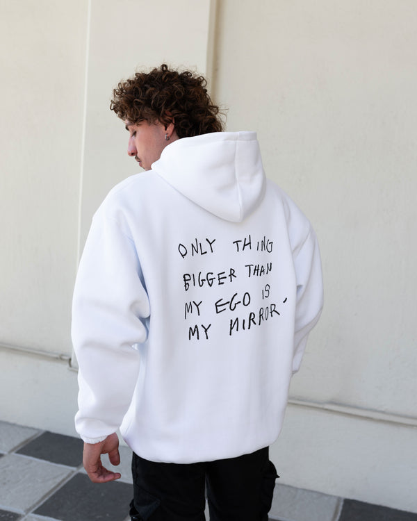 Ego White Oversized Hoodie