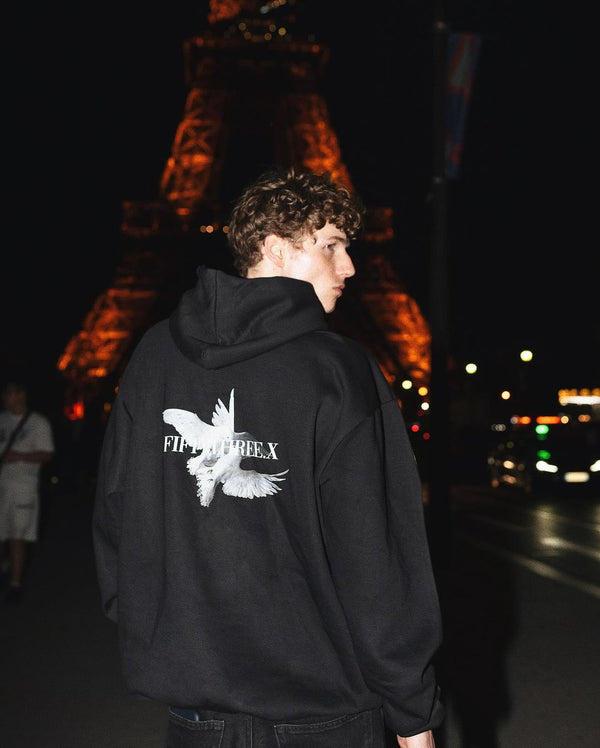 Paris Edition Black Oversized Hoodie